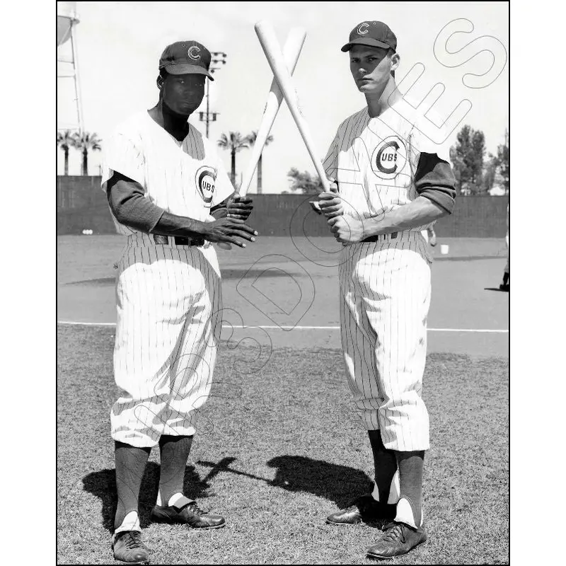 Lou Brock Ken Hubbs 8X10 Photo - 1962 Chicago Cubs - 1650