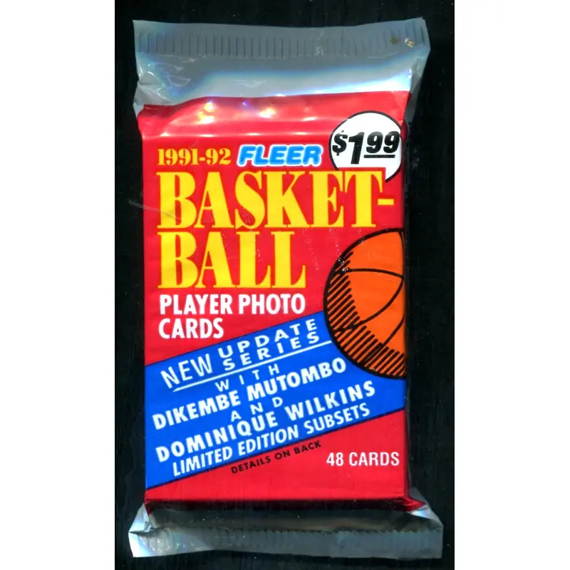 1991/92 Fleer Basketball Unopened Series 2 Update Jumbo Pack