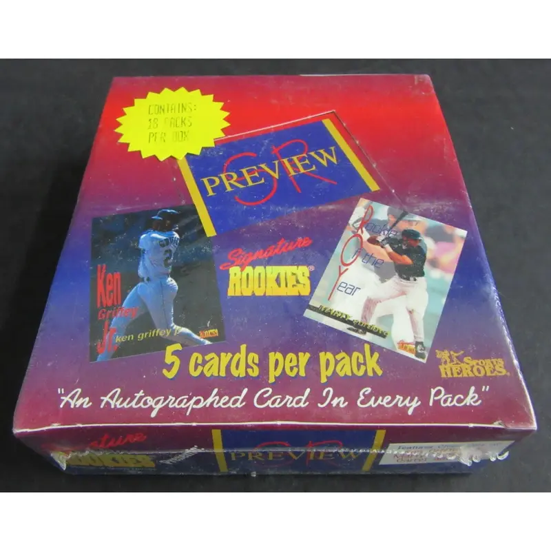 1996 Signature Rookies Baseball Preview Unopened Box
