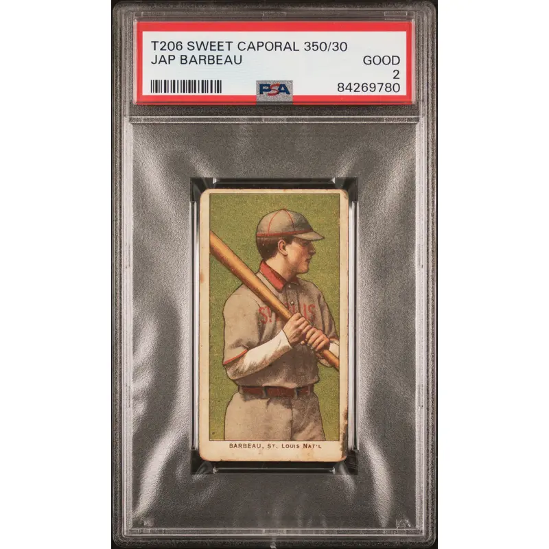 Jap Barbeau 1909-11 T206 Sweet Caporal 350/30 PSA 2 Good