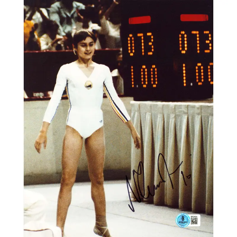 Nadia Comaneci Authentic Signed 8x10 Vertical Photo Summer Olympics BAS #BR29424