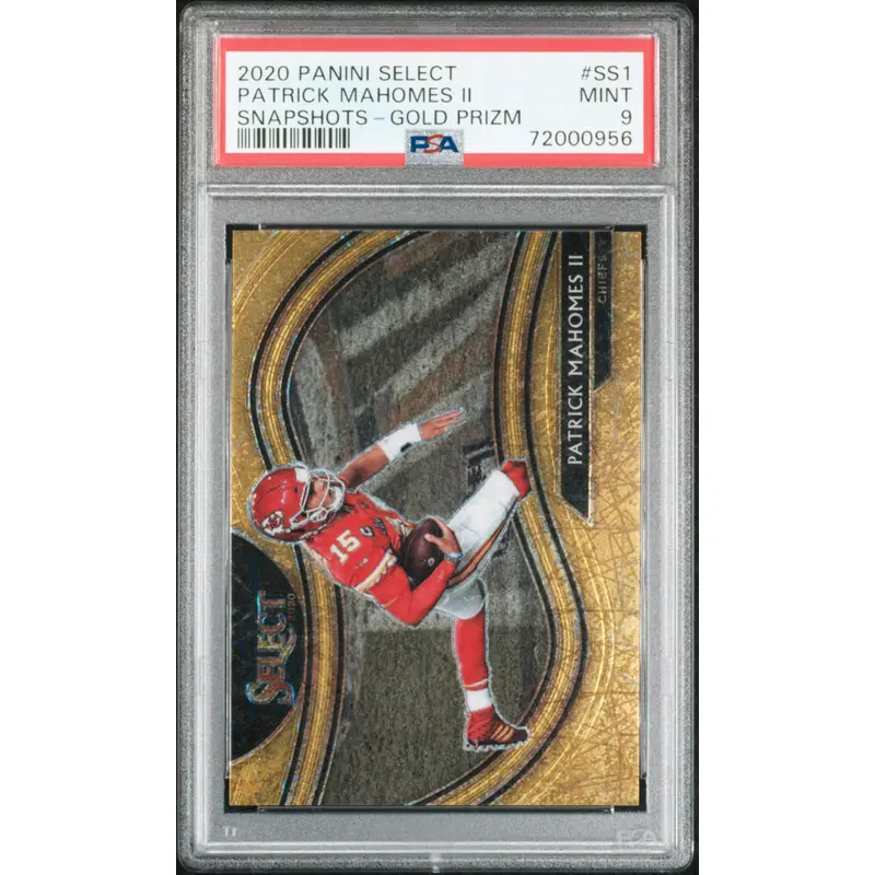 Patrick Mahomes 2020 Panini Select Snapshots Gold #6/10 PSA 9 Mint