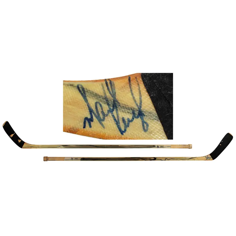 Penguins Mark Recchi Signed Game Used Sher-Wood P.M.P. Hockey Stick BAS #BA74062