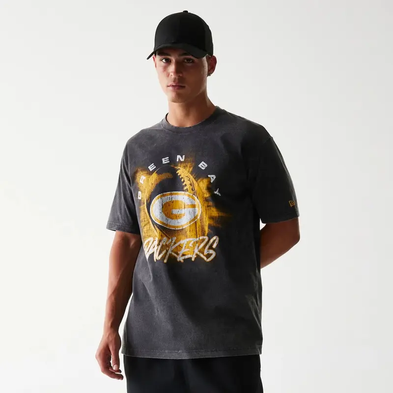 Green Bay Packers NFL Sport Night Black T-Shirt