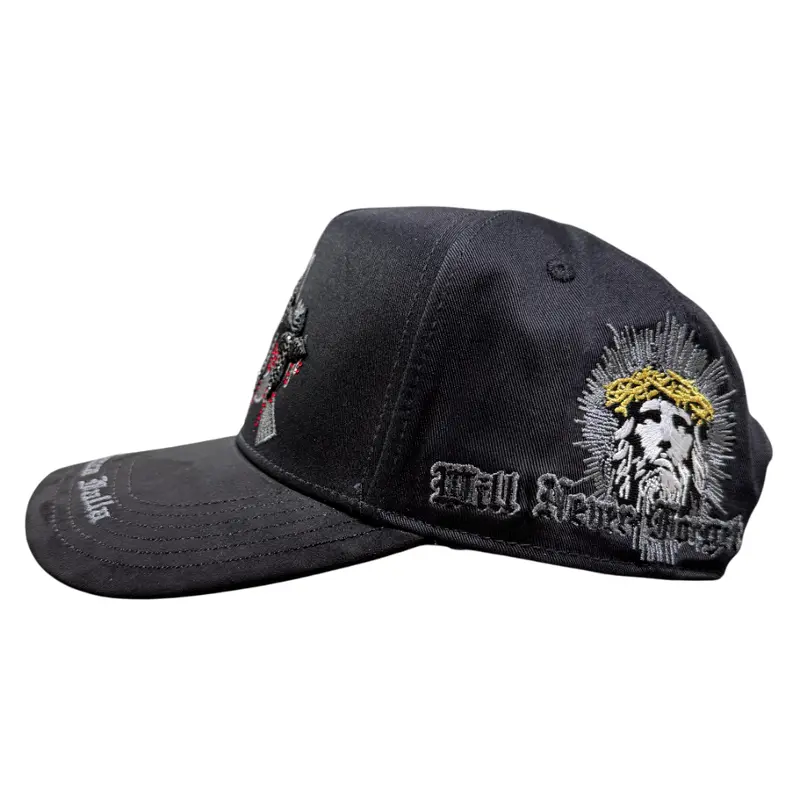 KILO HATS 3 CROSSES BLACK SNAPBACK HAT KCRUCES3 BLK