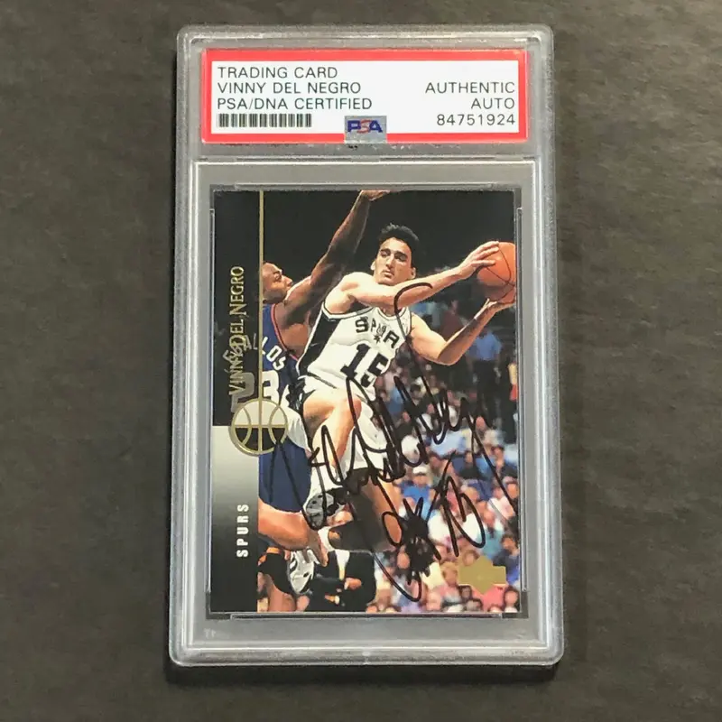 1993-94 Upper Deck #30 Vinny Del Negro Signed Card Auto PSA Slabbed