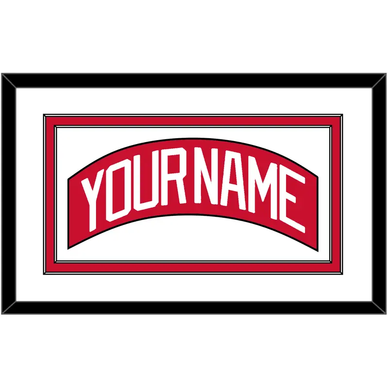 Detroit Nameplate - Home Red (2007-2017) - Double Mat 1