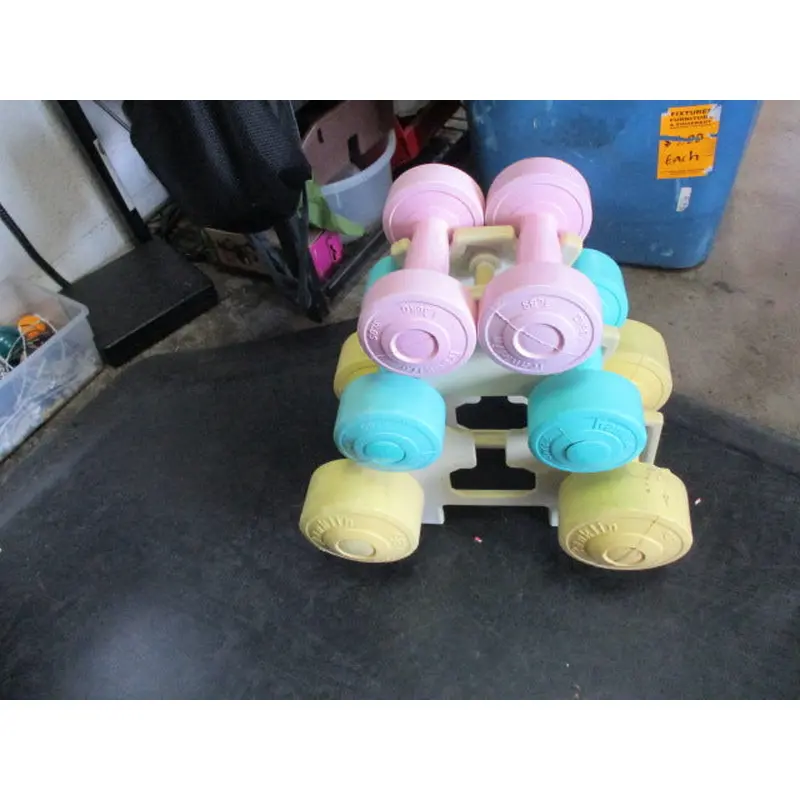 Used Franklin Dumbbell Set 2 (3 LB) 2 (5LB) 2 (10LB)