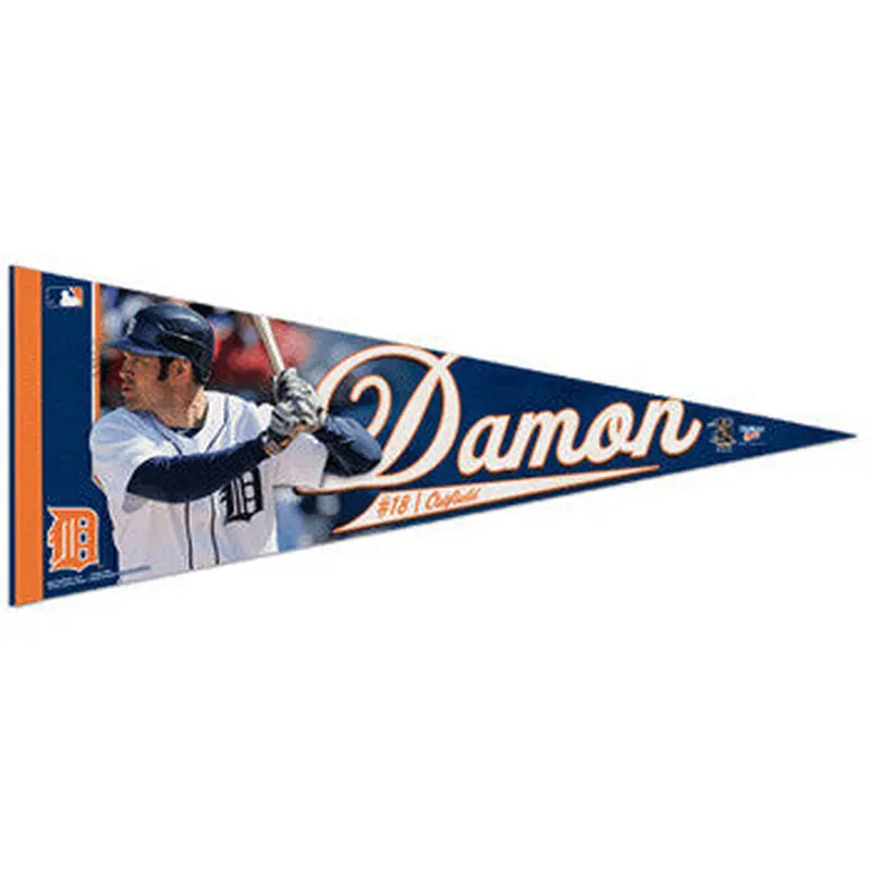 Johnny Damon Detroit Tigers Premium Felt Collector's Pennant (LE /2010) - Wincraft