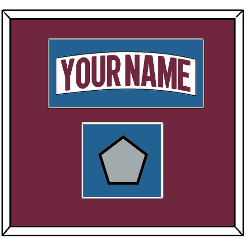Colorado Nameplate & 2022 Stanley Cup Finals Patch - Road White - Single Mat 3