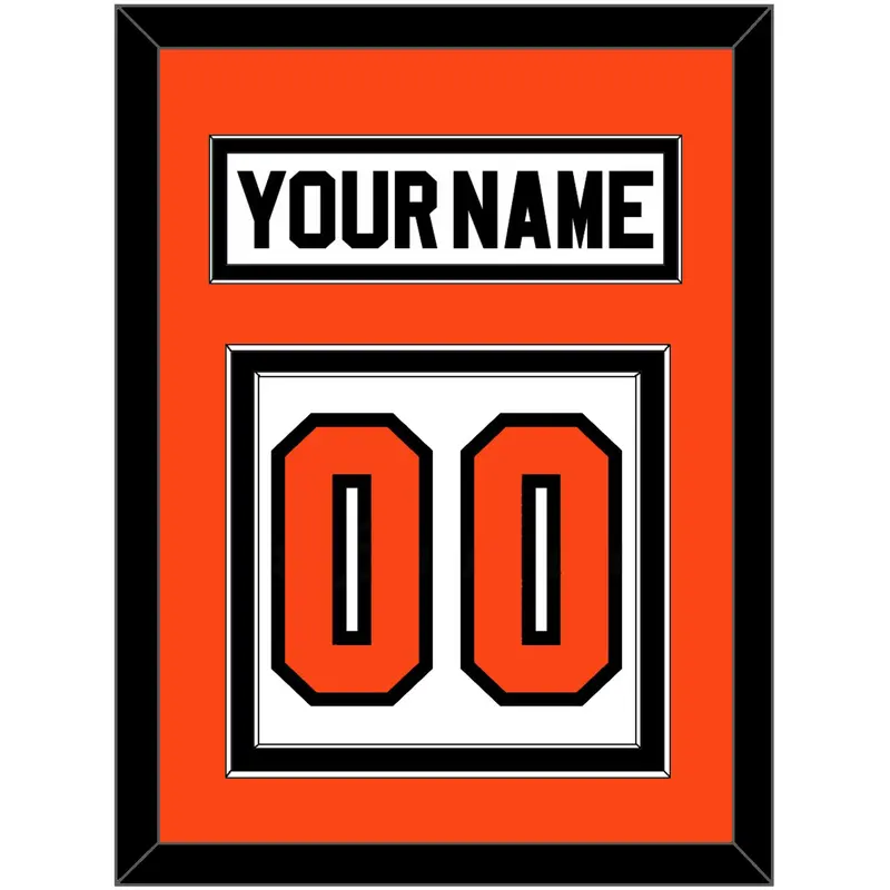 Philadelphia Nameplate & Number (Back) - Road White (2007-2010) - Double Mat 2