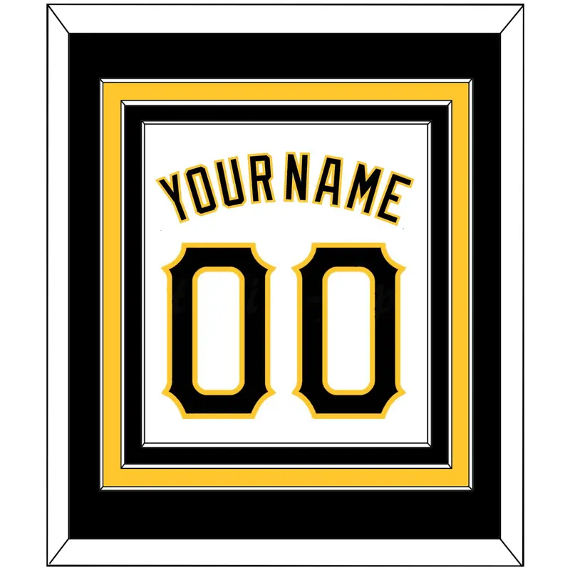 Pittsburgh Name & Number - Home White - Triple Mat 3