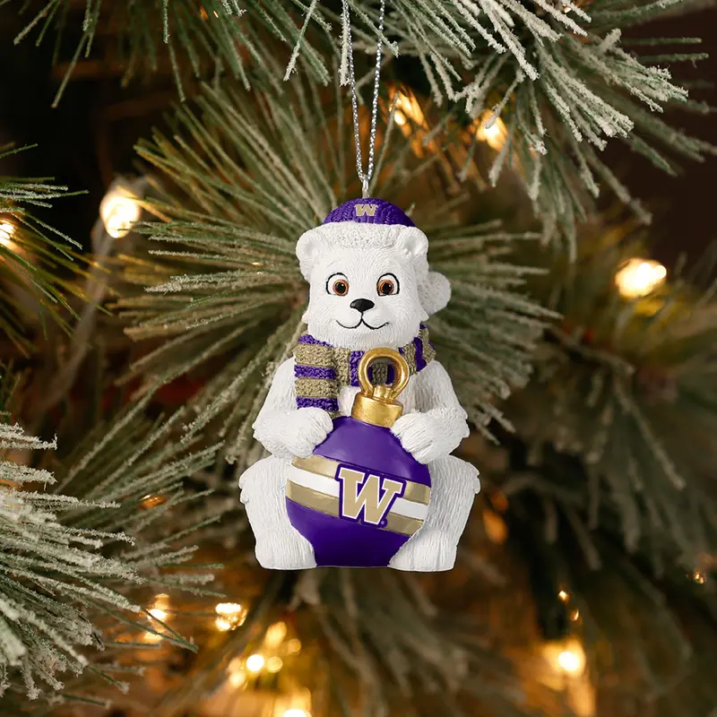 Foco University of Washington Polar Bear team ornament