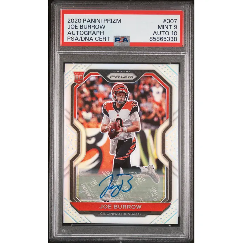 Joe Burrow 2020 Prizm Auto RC PSA 9 Auto 10
