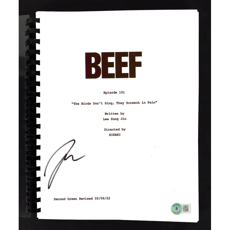 Joseph Lee Authentic Signed Beef Episode 101 Tv Script Autographed BAS #BH29004