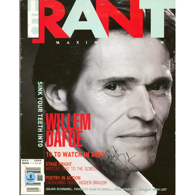 Willem DaFoe Authentic Signed IFC Rant Magazine Cover May 28, 1990 BAS #BS29199