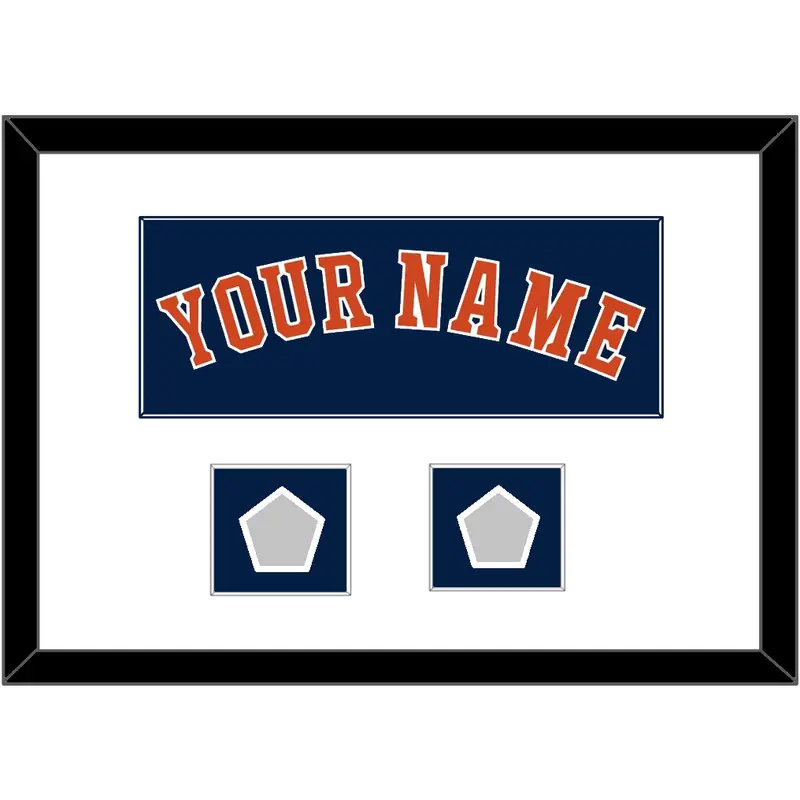 Houston Name & 2 World Series Jersey Patches - Alternate Blue - Single Mat 1