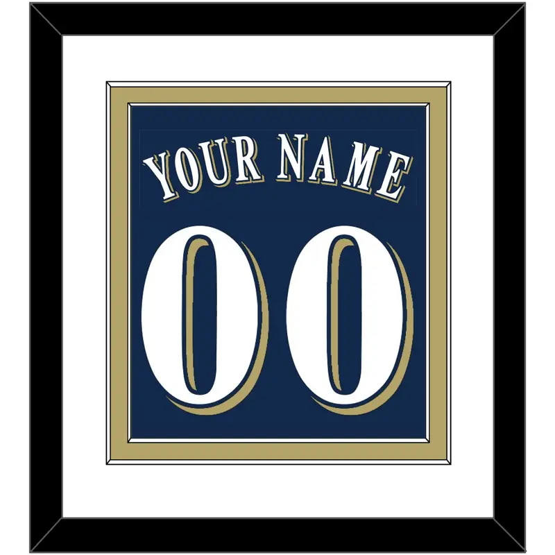 Milwaukee Name & Number - Alternate Road Navy (2016-2019) - Double Mat 1