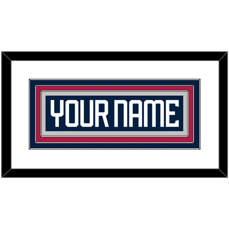 United States Mens Hockey Nameplate - 2025 4 Nations Blue - Triple Mat 1