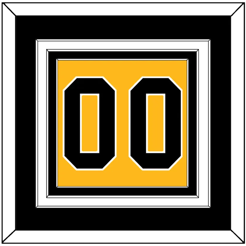 Pittsburgh Number (Back) - Home Gold (1983-1984) - Triple Mat 3