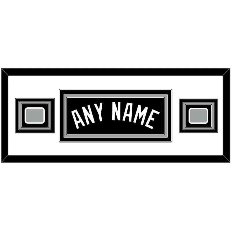 San Antonio Name With 2 Finals Patches - Road Black (2002-2017) - Triple Mat 2