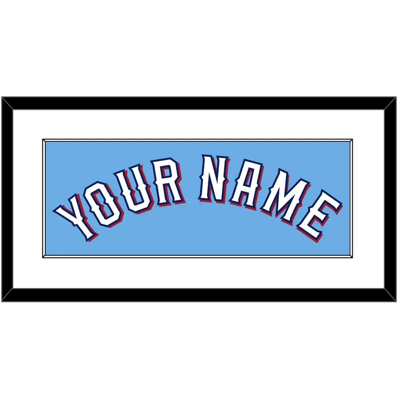 Texas Name - Alternate Powder Blue (2020-2023) - Single Mat 1