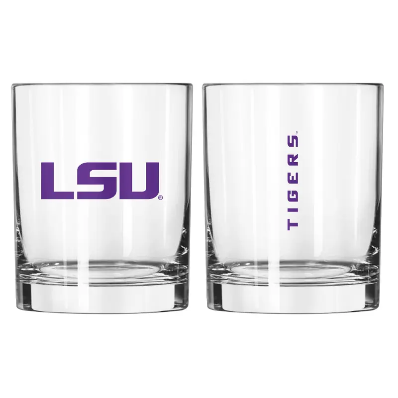 LSU 14oz Gameday Rocks Glass