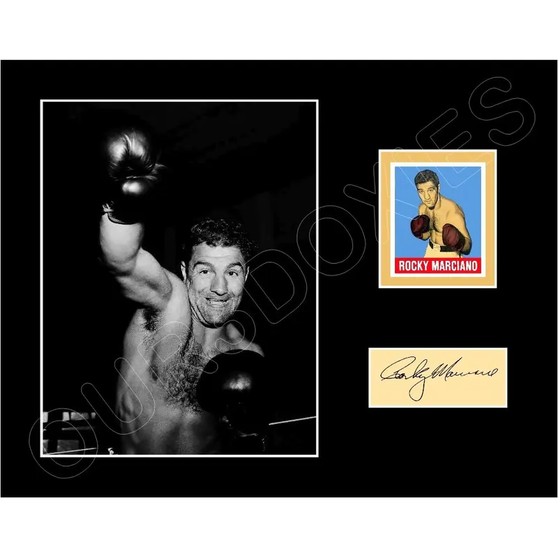 Rocky Marciano 1948 Leaf Card Matted Photo Display 11X14 - 2294