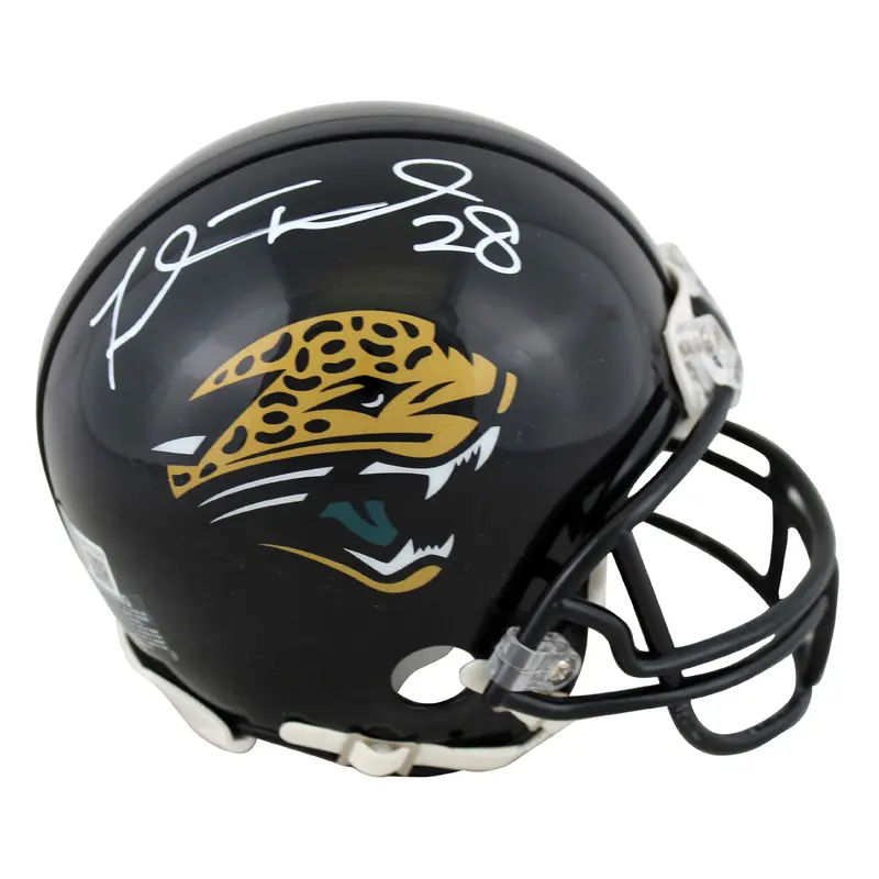 Jaguars Fred Taylor Authentic Signed 95-12 Throwback Rep Mini Helmet BAS Witness