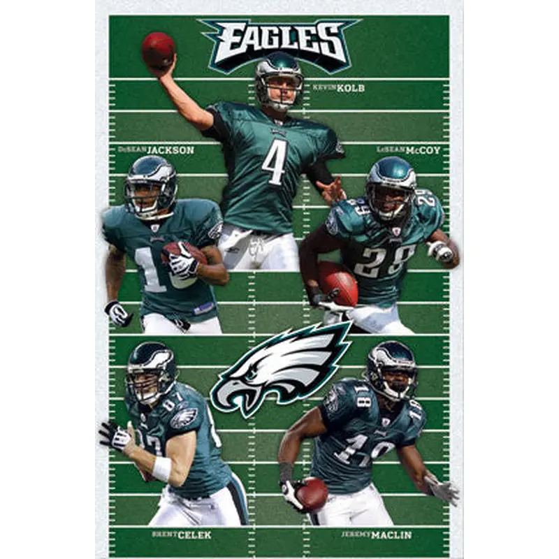 Philadelphia Eagles "Gridiron Five" (2010) NFL Action Poster - Costacos Sports
