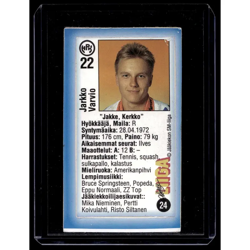 1992-93 JyvsHyv HockeyLiiga - Jarkko Varvio #24
