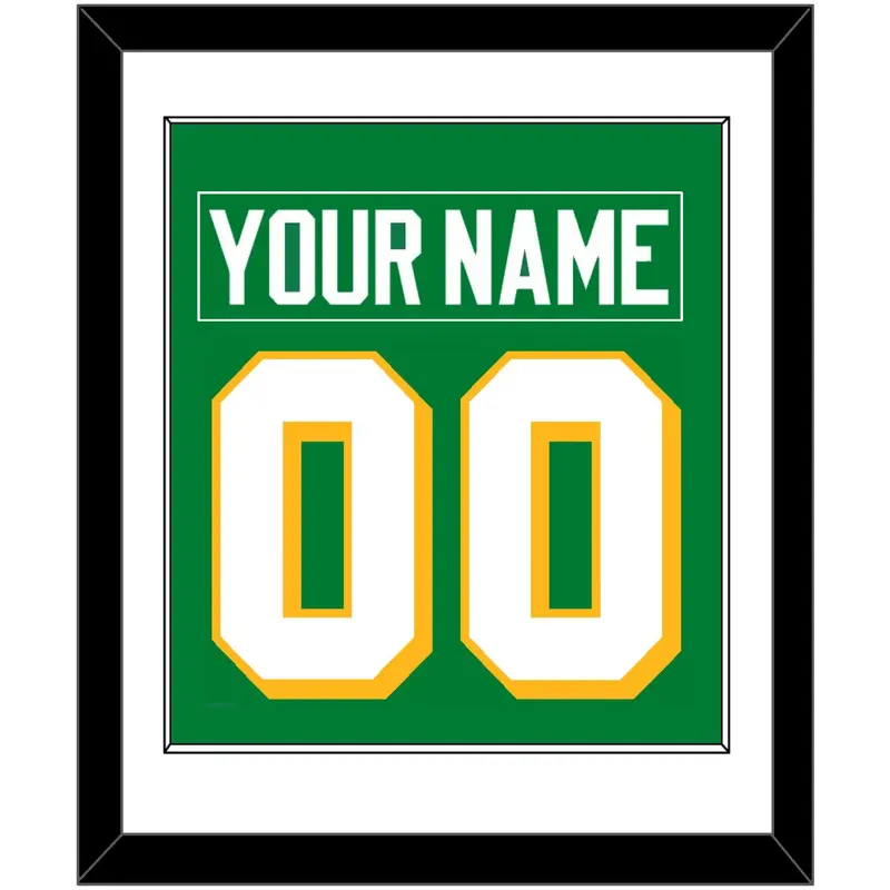 Minnesota Nameplate & Number (Back) Combined - Alternate Green - Single Mat 1