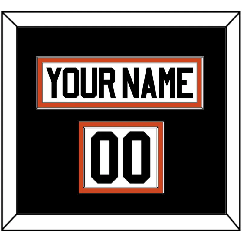 Philadelphia Nameplate & Number (Shoulder) - Home Orange - Double Mat 3