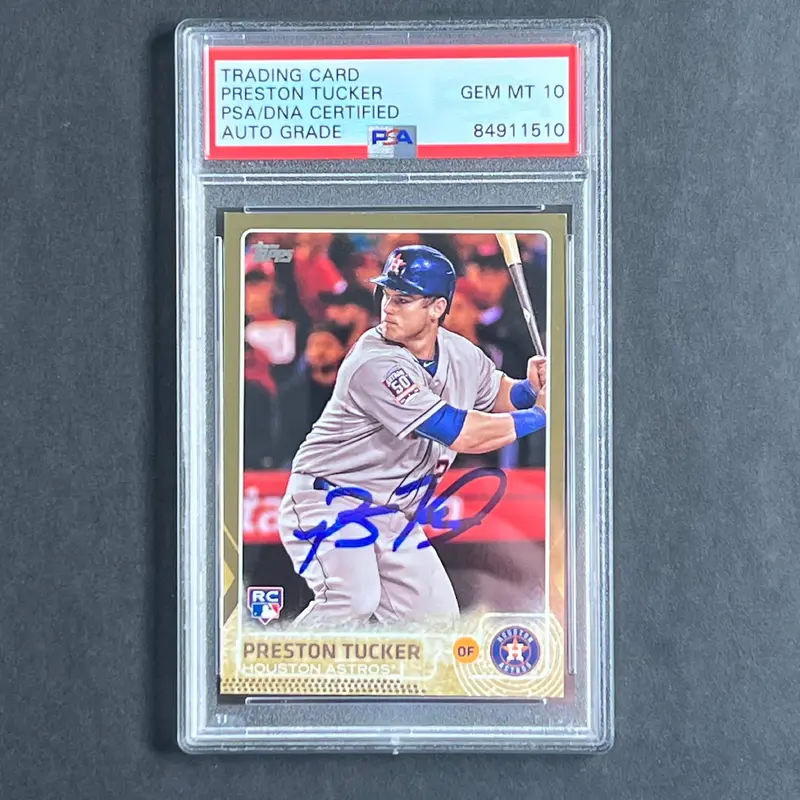 2014 Topps Update Series #US124 Preston Tucker Signed Card PSA AUTO 10 Slabbed