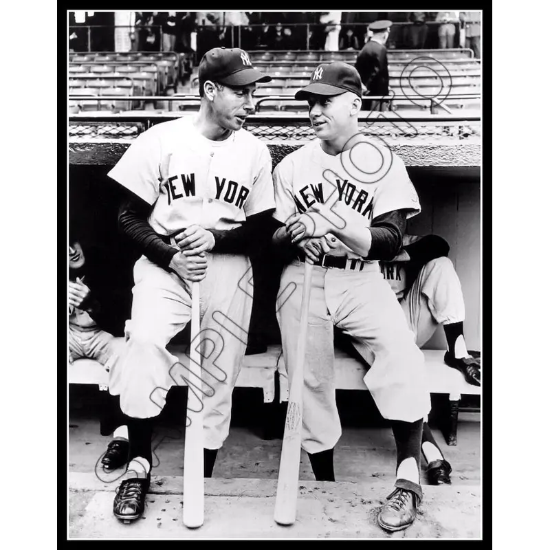 Mickey Mantle Joe Dimaggio 11X14 Photo - 1951 New York Yankees - 1890