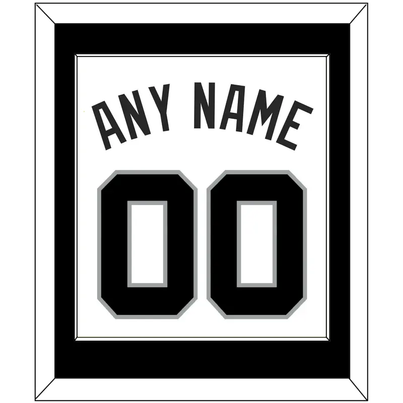 San Antonio Name & Number - Home White (1989-2002) - Single Mat 2