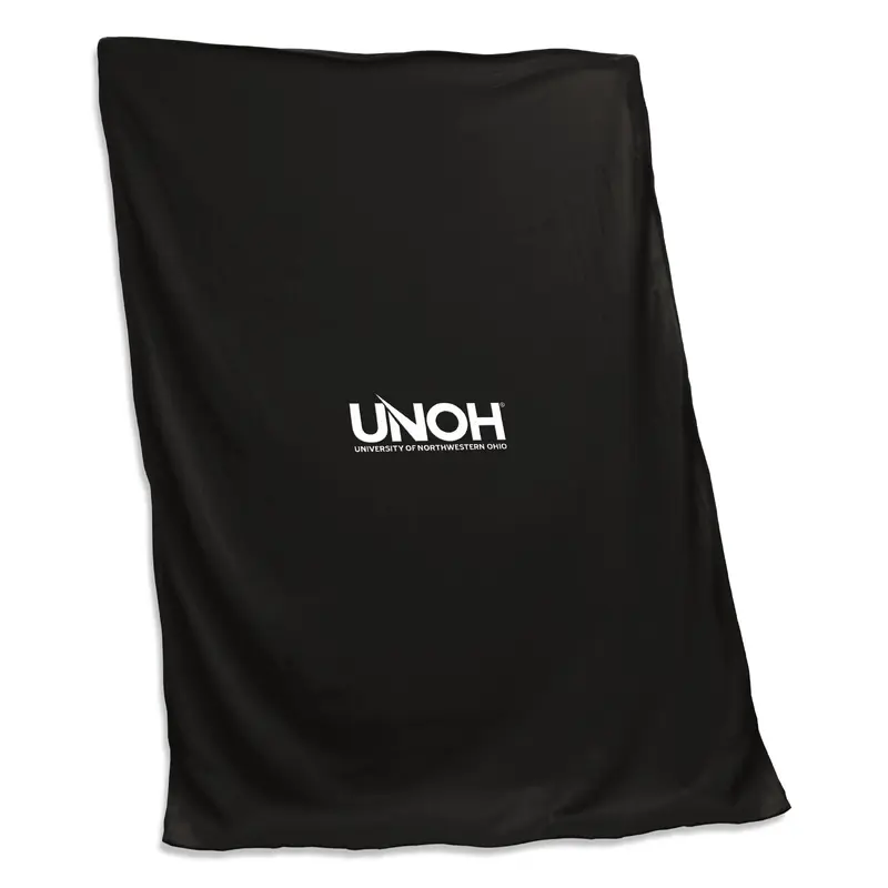 Northwestern Ohio Black Sweatshirt Blanket (Screened)