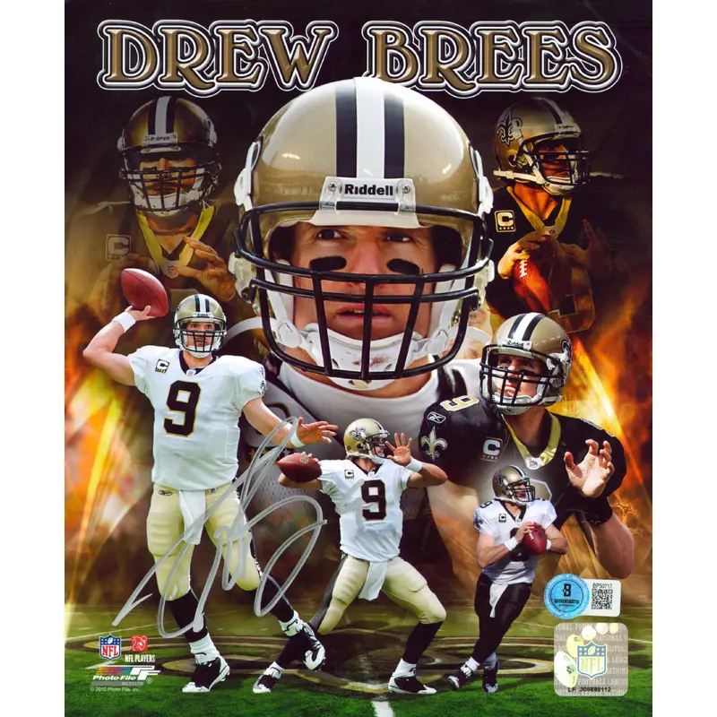 Saints Drew Brees Authentic Signed 8x10 Photo Autographed BAS #BP50717