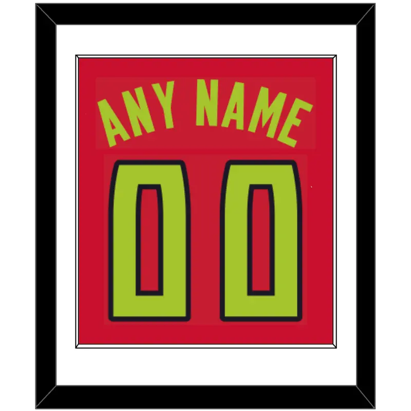 Atlanta Name & Number - Red Icon (2015-2020) - Single Mat 1