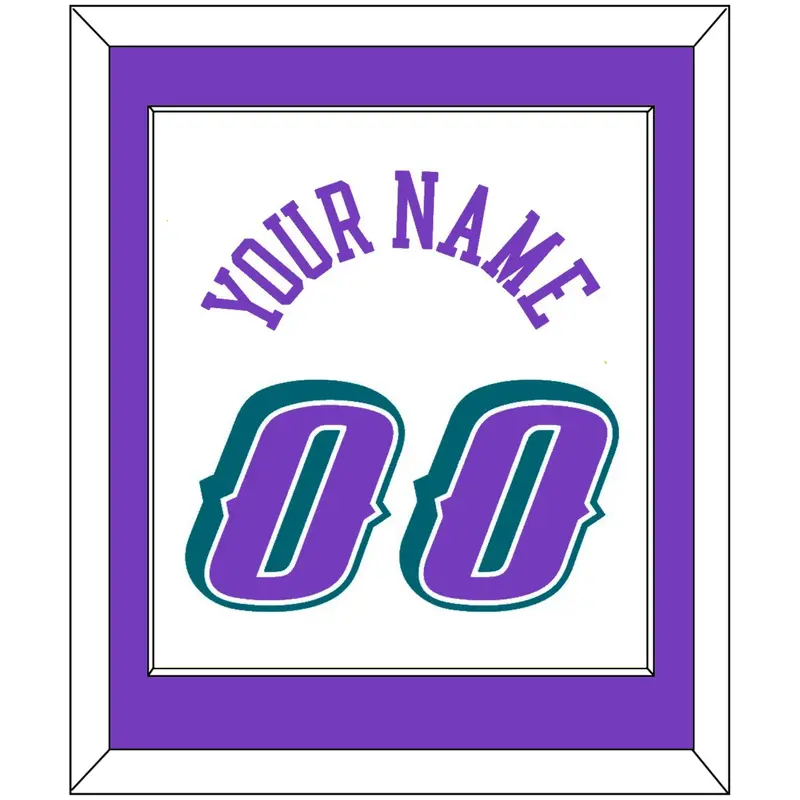 Utah Name & Number - Home White (1996-2004) - Single Mat 1