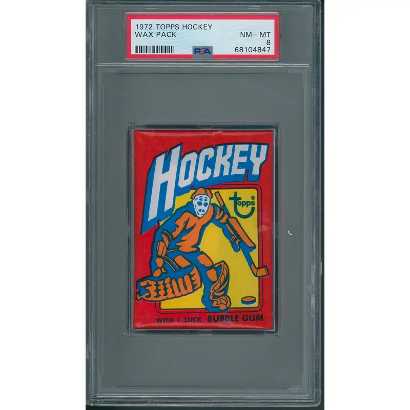 1972 1972/73 Topps Hockey Unopened Wax Pack PSA 8 *4847