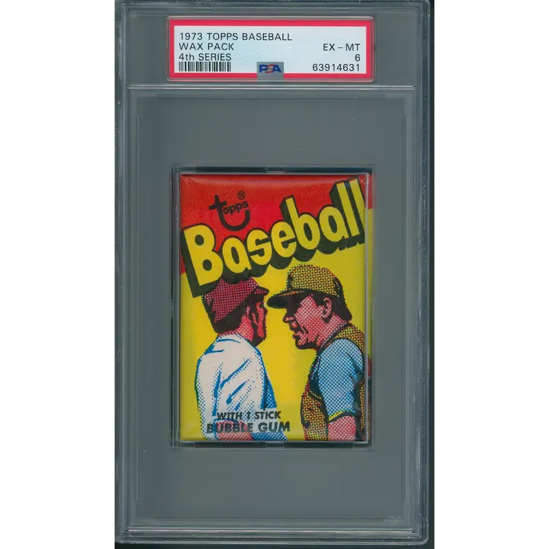 1973 Topps Baseball Unopened 4th Series Wax Pack PSA 6