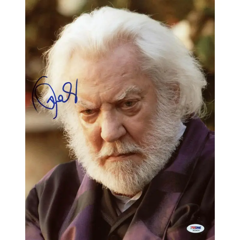 Donald Sutherland The Hunger Games Signed Authentic 11X14 Photo PSA/DNA #S33626