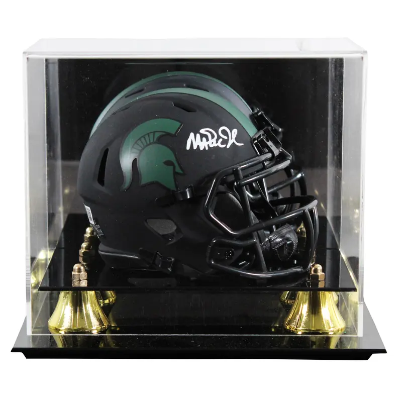 Michigan State Magic Johnson Signed Eclipse Speed Mini Helmet W/ Case BAS Wit