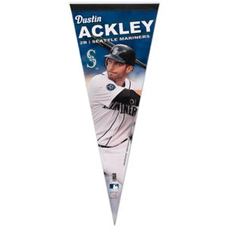 Dustin Ackley "Mariners Action" Premium Felt Collector's Pennant (LE /1000)