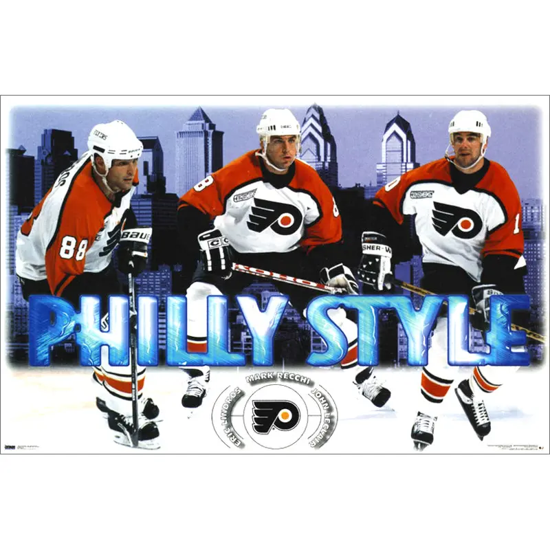 Philadelphia Flyers "Philly Style" Poster (Lindros, Recchi, LeClair) - Costacos Sports 2000