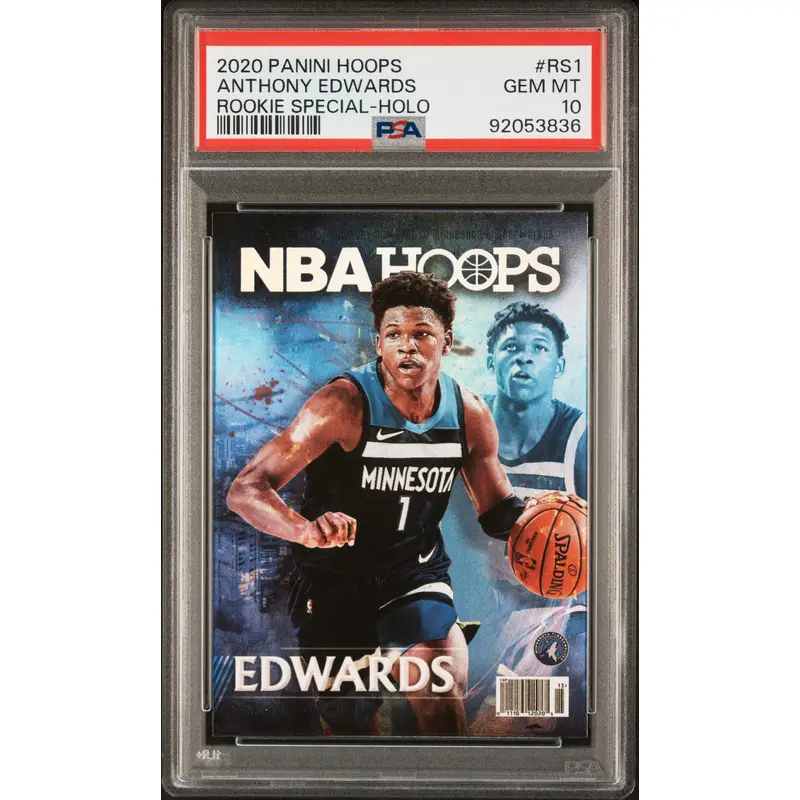 Anthony Edwards 2020 Hopps Rookie Special Holo #RS1 PSA 10 Gem Mint