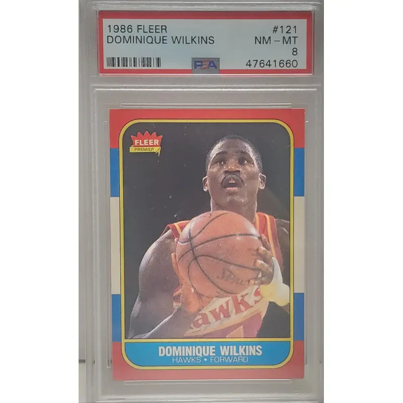 Dominique Wilkins 1986 Fleer Rookie #121 PSA 8 Nm-Mint 1660