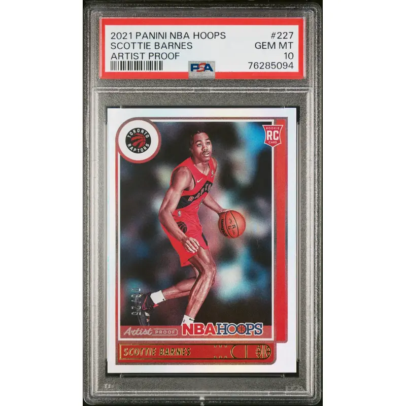 Scottie Barnes 2021 Panini Hoops #227 Artist Proof #6/25 PSA 10 Gem Mint