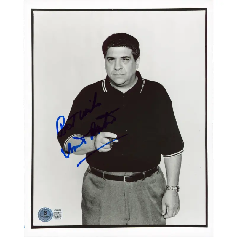 Vincent Pastore The Sopranos "Best Wishes" Signed 8x10 Photo BAS #BT01180